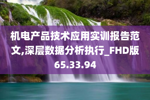 机电产品技术应用实训报告范文,深层数据分析执行_FHD版65.33.94