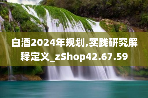 白酒2024年规划,实践研究解释定义_zShop42.67.59