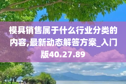 模具销售属于什么行业分类的内容,最新动态解答方案_入门版40.27.89