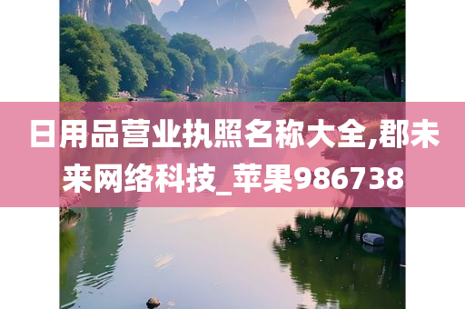 日用品营业执照名称大全,郡未来网络科技_苹果986738