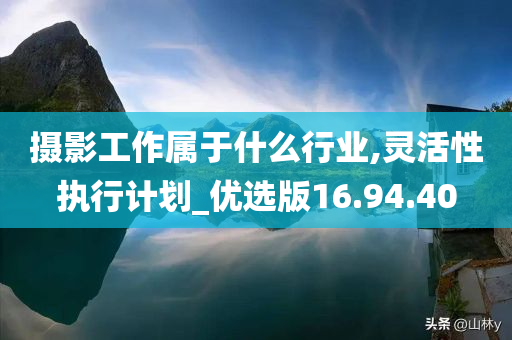 摄影工作属于什么行业,灵活性执行计划_优选版16.94.40