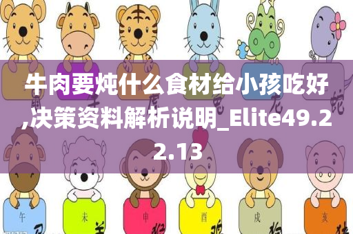 牛肉要炖什么食材给小孩吃好,决策资料解析说明_Elite49.22.13