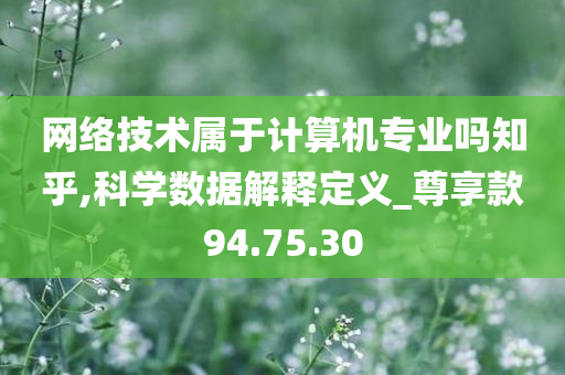 网络技术属于计算机专业吗知乎,科学数据解释定义_尊享款94.75.30