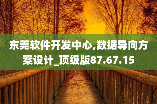 东莞软件开发中心,数据导向方案设计_顶级版87.67.15