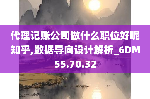 代理记账公司做什么职位好呢知乎,数据导向设计解析_6DM55.70.32