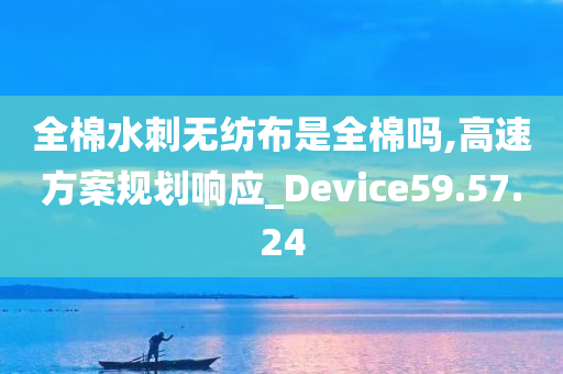 全棉水刺无纺布是全棉吗,高速方案规划响应_Device59.57.24