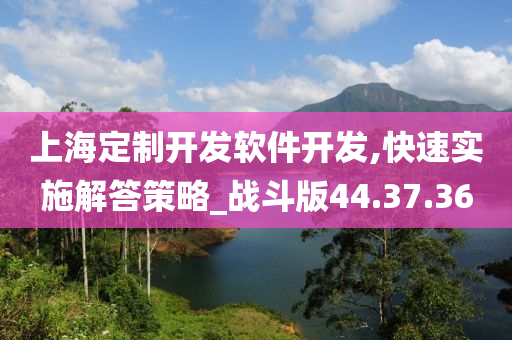 上海定制开发软件开发,快速实施解答策略_战斗版44.37.36