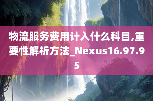 物流服务费用计入什么科目,重要性解析方法_Nexus16.97.95