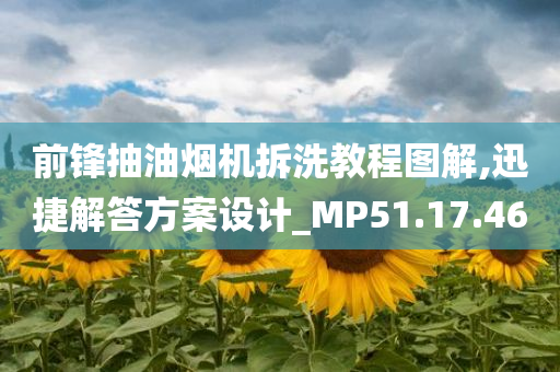 前锋抽油烟机拆洗教程图解,迅捷解答方案设计_MP51.17.46