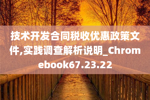 技术开发合同税收优惠政策文件,实践调查解析说明_Chromebook67.23.22