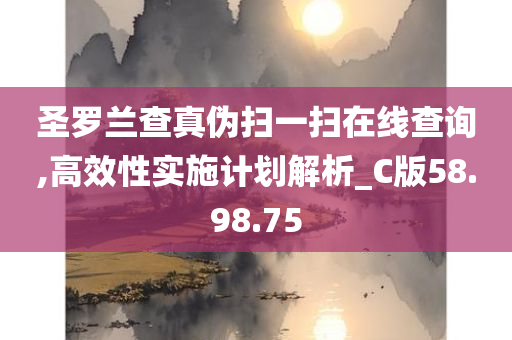 圣罗兰查真伪扫一扫在线查询,高效性实施计划解析_C版58.98.75