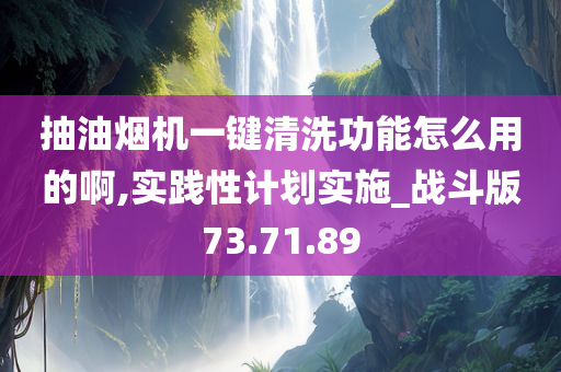 抽油烟机一键清洗功能怎么用的啊,实践性计划实施_战斗版73.71.89