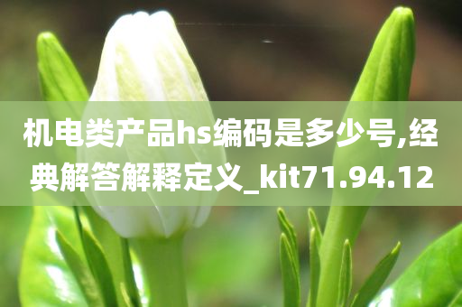 机电类产品hs编码是多少号,经典解答解释定义_kit71.94.12