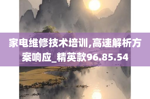 家电维修技术培训,高速解析方案响应_精英款96.85.54