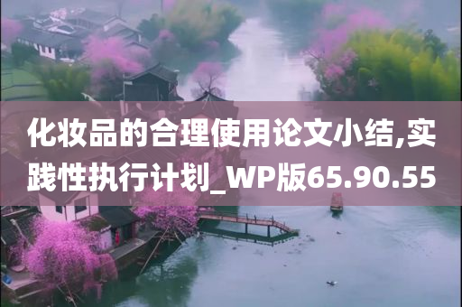 化妆品的合理使用论文小结,实践性执行计划_WP版65.90.55