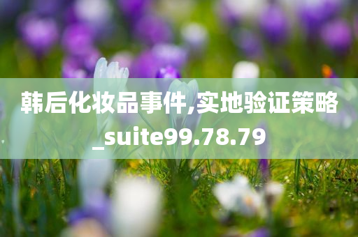 韩后化妆品事件,实地验证策略_suite99.78.79