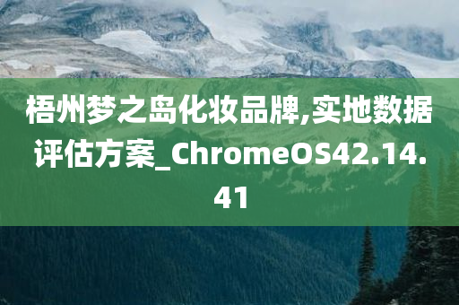 梧州梦之岛化妆品牌,实地数据评估方案_ChromeOS42.14.41