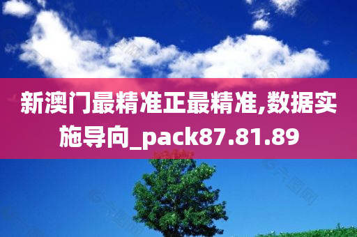 新澳门最精准正最精准,数据实施导向_pack87.81.89