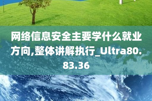 网络信息安全主要学什么就业方向,整体讲解执行_Ultra80.83.36