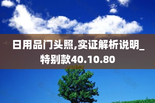 日用品门头照,实证解析说明_特别款40.10.80