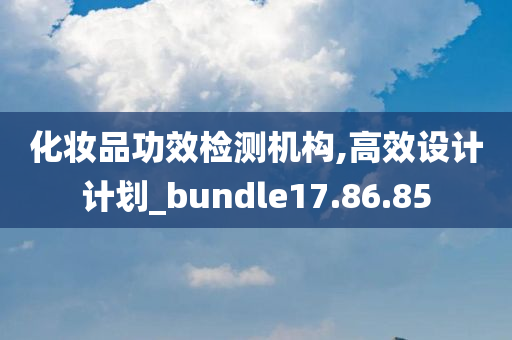 化妆品功效检测机构,高效设计计划_bundle17.86.85