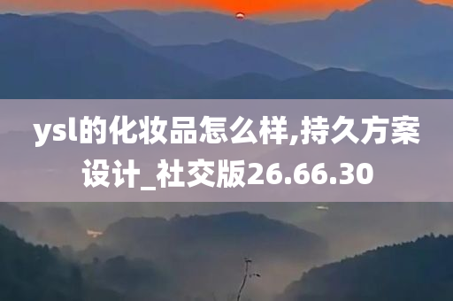 ysl的化妆品怎么样,持久方案设计_社交版26.66.30