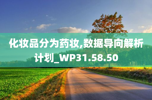 化妆品分为药妆,数据导向解析计划_WP31.58.50