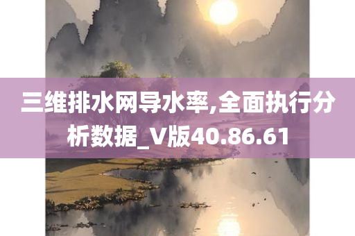 三维排水网导水率,全面执行分析数据_V版40.86.61