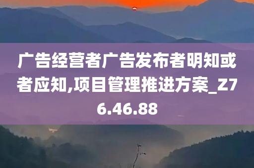 广告经营者广告发布者明知或者应知,项目管理推进方案_Z76.46.88