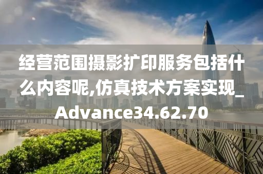 经营范围摄影扩印服务包括什么内容呢,仿真技术方案实现_Advance34.62.70