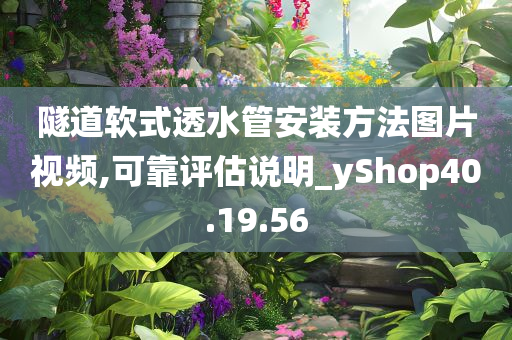 隧道软式透水管安装方法图片视频,可靠评估说明_yShop40.19.56