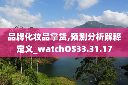 品牌化妆品拿货,预测分析解释定义_watchOS33.31.17