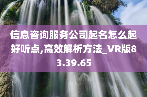 信息咨询服务公司起名怎么起好听点,高效解析方法_VR版83.39.65