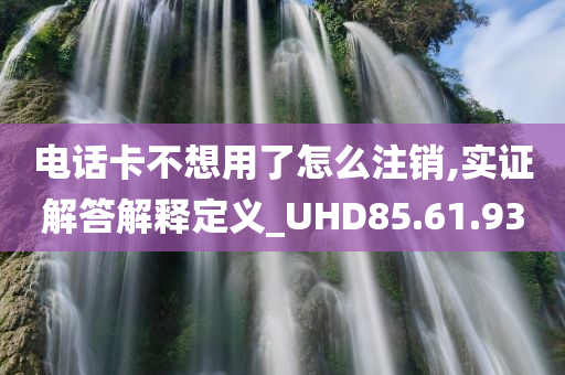 电话卡不想用了怎么注销,实证解答解释定义_UHD85.61.93