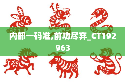 内部一码准,前功尽弃_CT192963