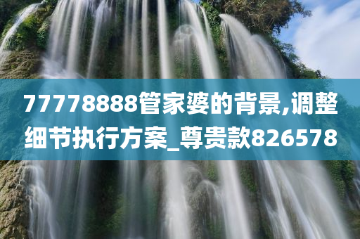 77778888管家婆的背景,调整细节执行方案_尊贵款826578