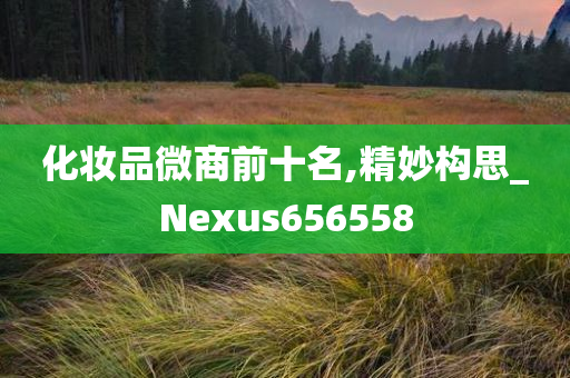 化妆品微商前十名,精妙构思_Nexus656558