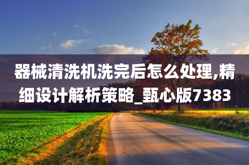 器械清洗机洗完后怎么处理,精细设计解析策略_甄心版7383