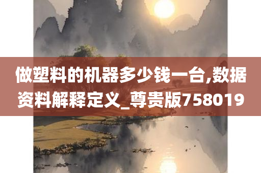 做塑料的机器多少钱一台,数据资料解释定义_尊贵版758019