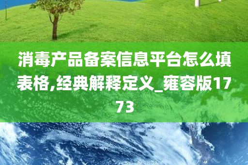 消毒产品备案信息平台怎么填表格,经典解释定义_雍容版1773