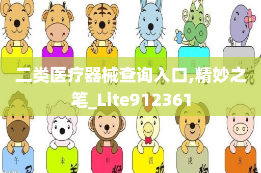 二类医疗器械查询入口,精妙之笔_Lite912361