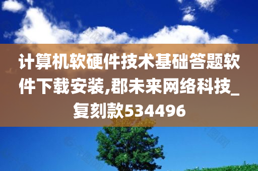 计算机软硬件技术基础答题软件下载安装,郡未来网络科技_复刻款534496