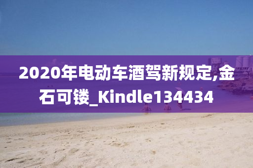 2020年电动车酒驾新规定,金石可镂_Kindle134434