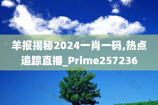 羊报揭秘2024一肖一码,热点追踪直播_Prime257236