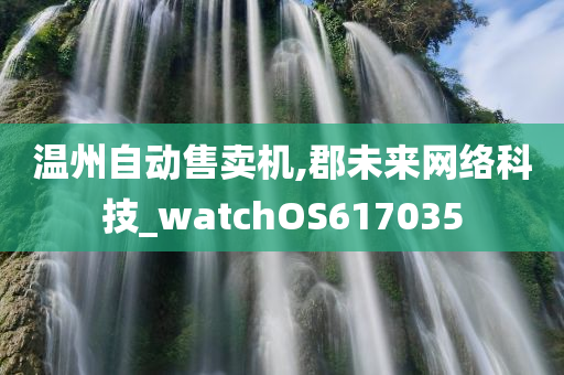 温州自动售卖机,郡未来网络科技_watchOS617035