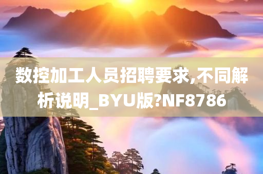 数控加工人员招聘要求,不同解析说明_BYU版?NF8786