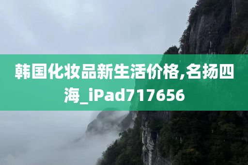 韩国化妆品新生活价格,名扬四海_iPad717656