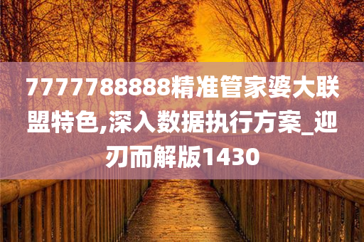 7777788888精准管家婆大联盟特色,深入数据执行方案_迎刃而解版1430