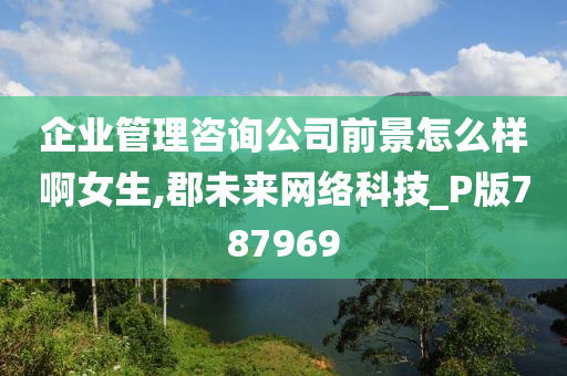 企业管理咨询公司前景怎么样啊女生,郡未来网络科技_P版787969