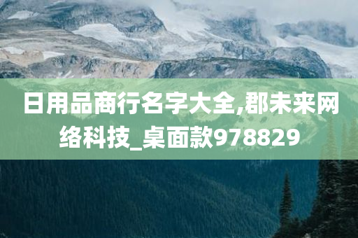 日用品商行名字大全,郡未来网络科技_桌面款978829